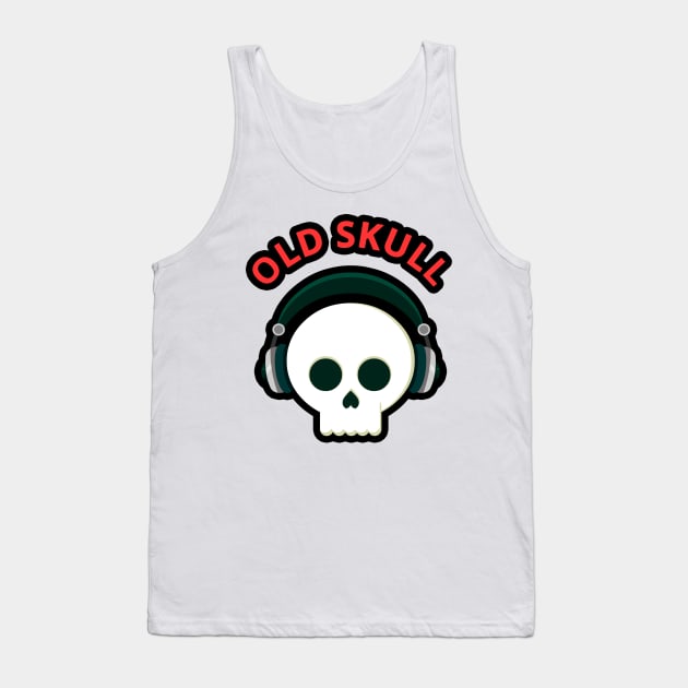 Old Skull Tank Top by AnishaCreations
